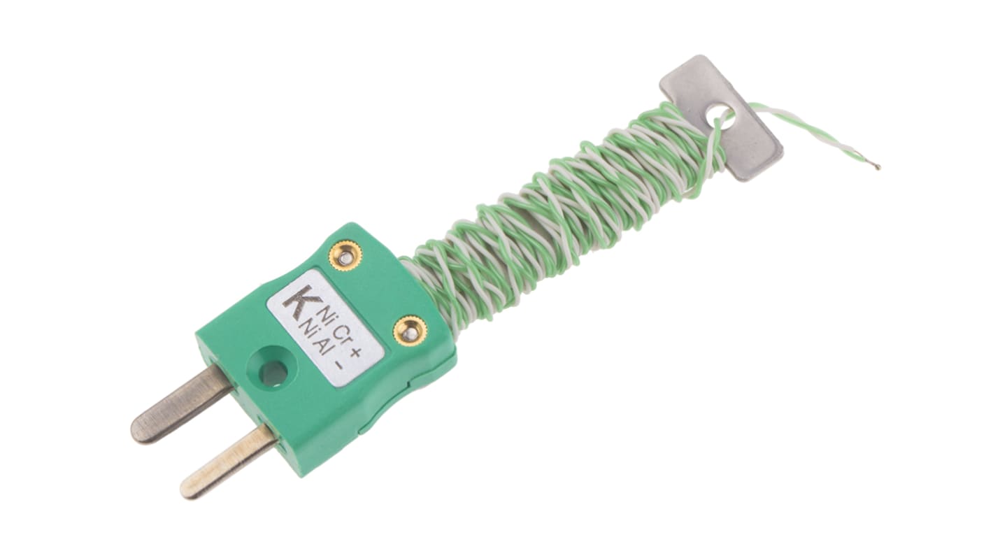 Termocoppia a giunzione esposta tipo K, Ø sonda 1/0.2mm, lungh. sonda 1m, +220°C