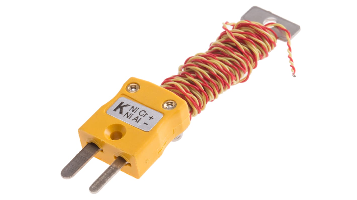 Termocoppia a giunzione esposta tipo K, Ø sonda 1/0.2mm, lungh. sonda 2m, +220°C