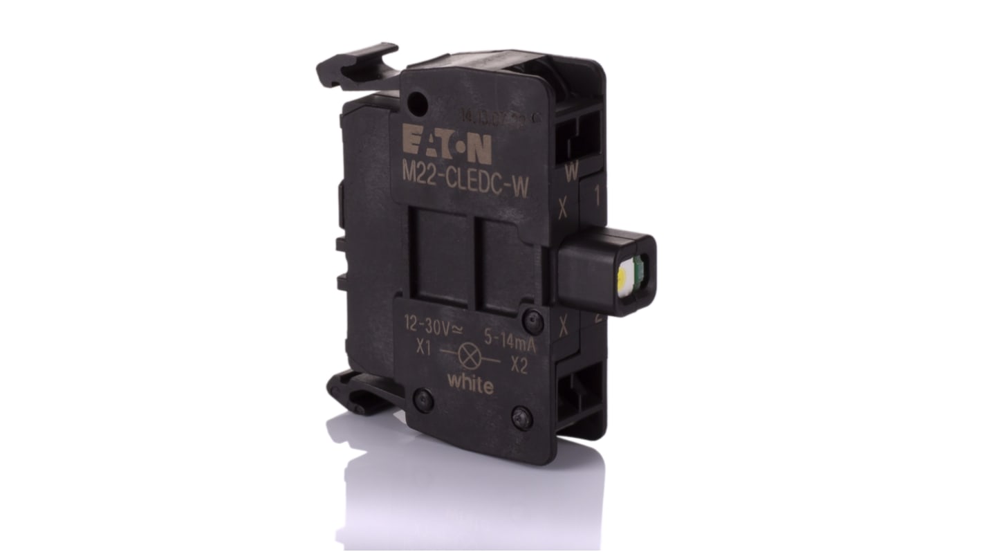 Eaton RMQ Titan M22 Lichtblock Anzeigenblock LED Weiß beleuchtet, 12 → 30V ac/dc, Schraubanschluss