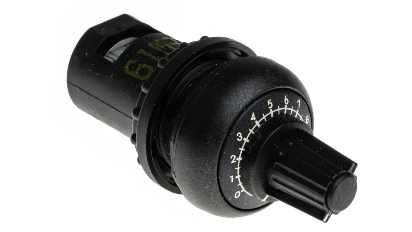 Potenciómetro de 10kΩ, 0.5W, serie RMQ-Titan, eje de 29,5 mm de Ø, Montaje frontal