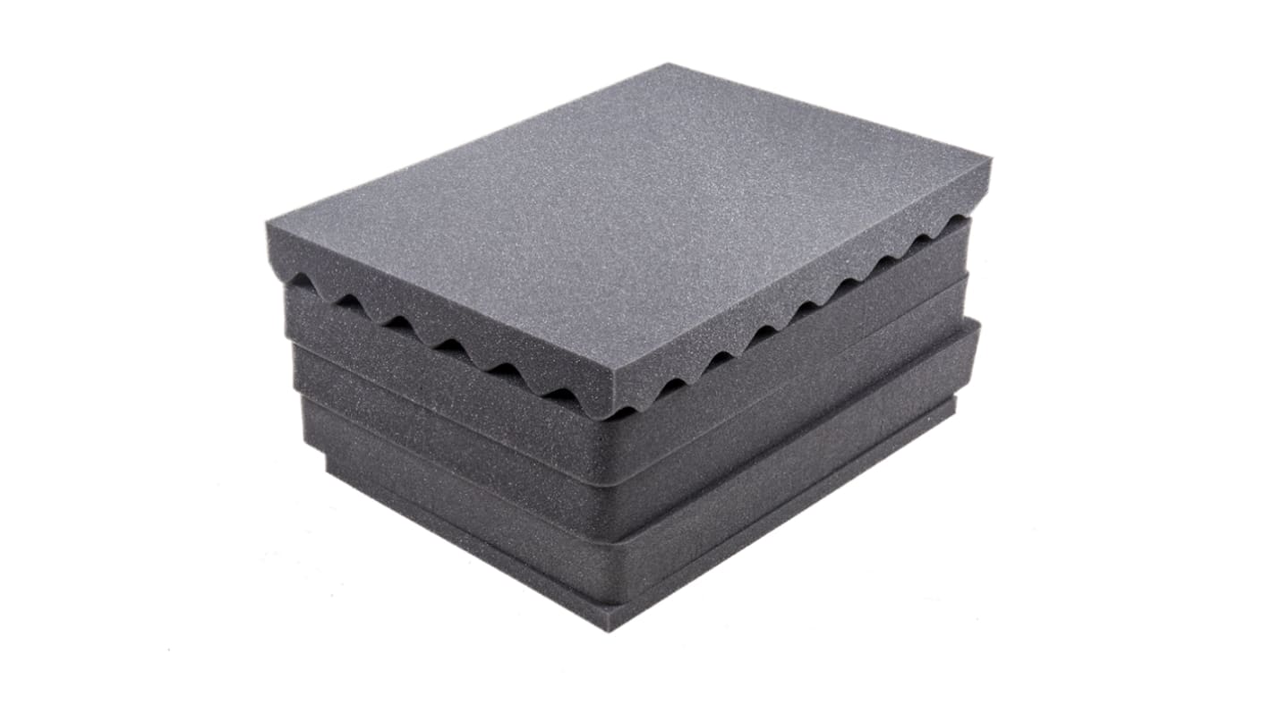 Garnitures de mousse pour valise, Gris, Moyen Densité, 457 x 330 x 213mm, Utiliser avec Boîtier Storm iM2450