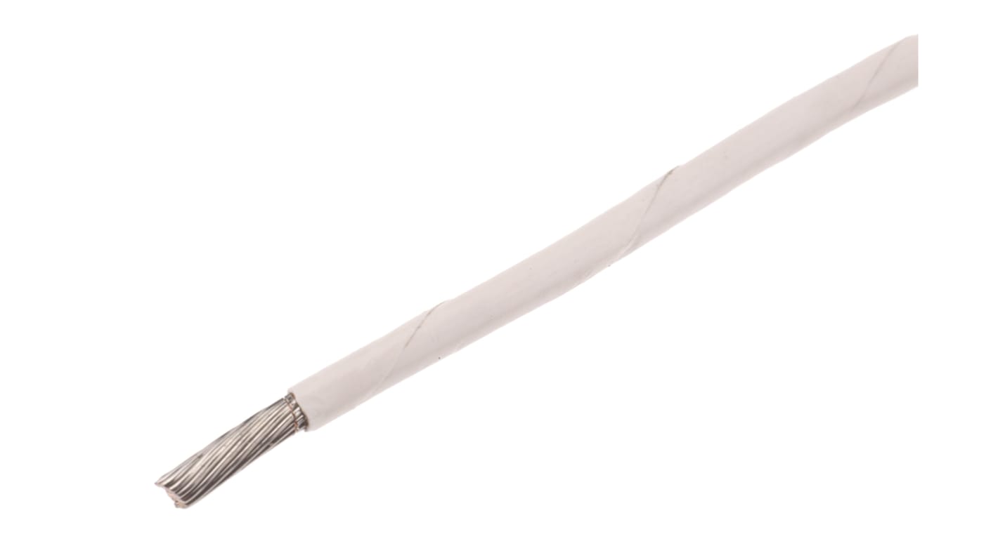 Fils de câblage RS PRO EN2267, 0,75 mm², Blanc, 18 AWG, 100m, 600 V c.a.