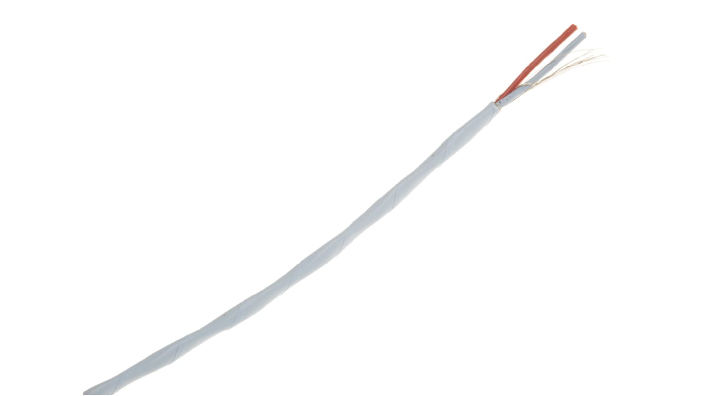 Cable de datos RS PRO de 2 conductores, 1 par, 0,2 mm², 24 AWG, long. 100m, Ø ext. 2.4mm Azul