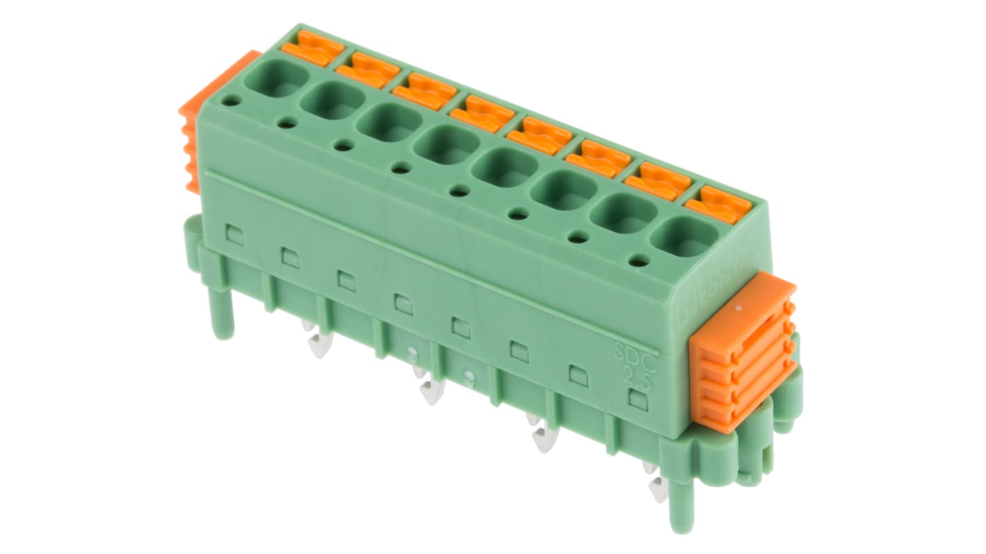 Svorkovnice PCB, řada: SDC 2.5/ 8-PV-5.0-ZB, rozteč: 5mm, počet řad: 1, počet kontaktů: 8, orientace těla: Rovný,