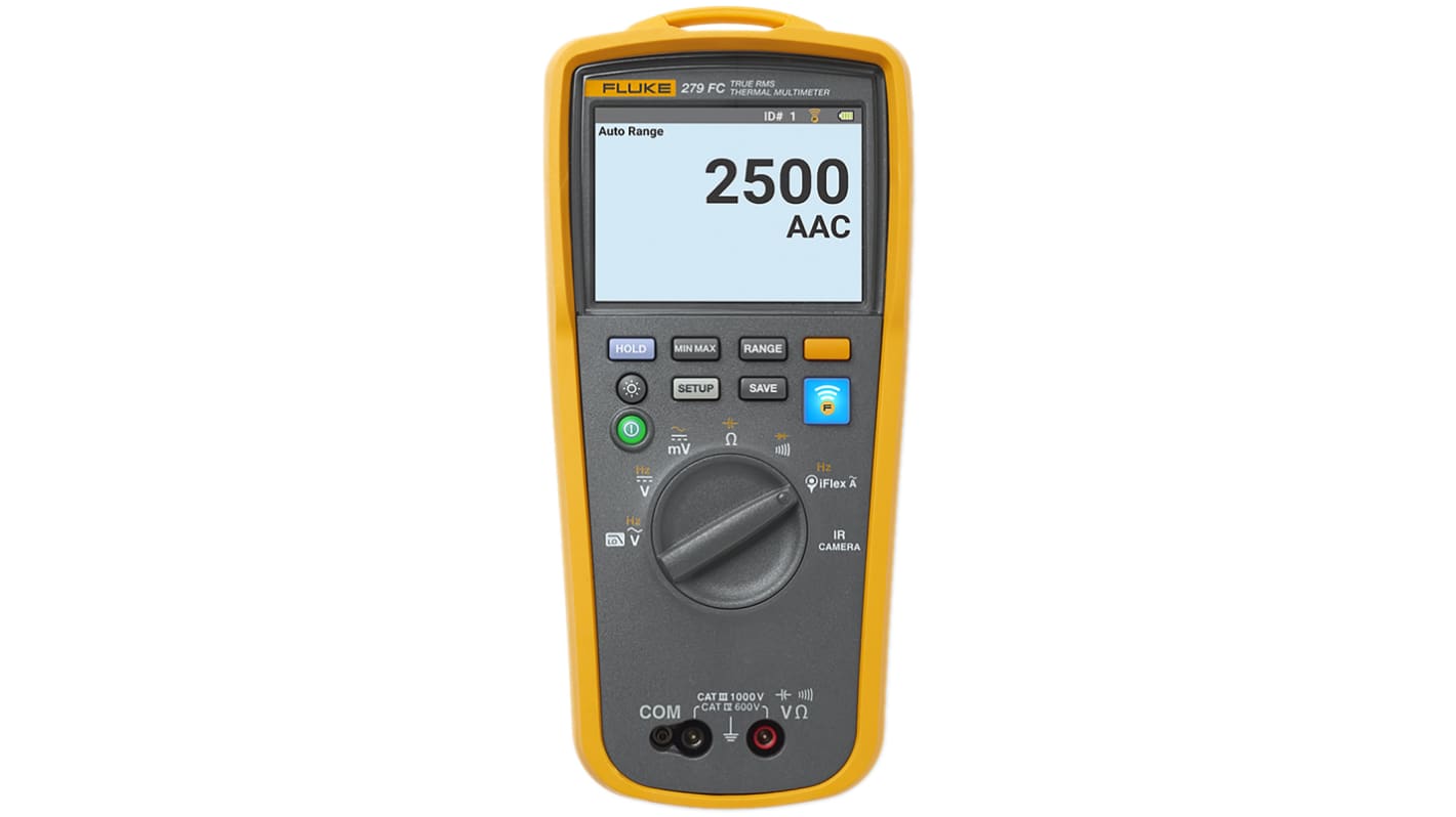 Fluke 279 FC Multimeter med Termokamera, 2.5kA ac, 1000V ac