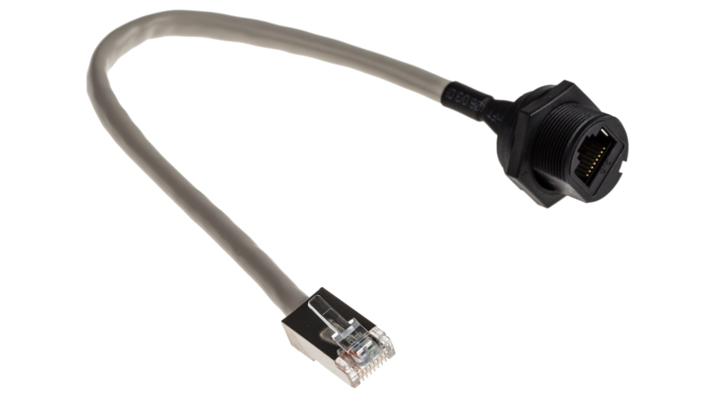 RS PRO Ethernetkabel Cat.5e, 200mm, Grau Patchkabel, A RJ45 STP Stecker, B RJ45