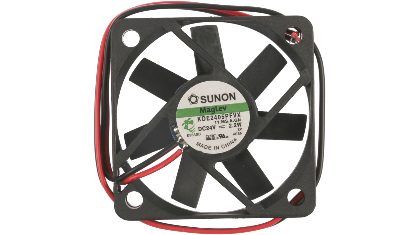 Ventilador Axial Sunon KDE de 50 x 50 x 10mm, 24 V dc, 2.2W, 6100rpm, caudal 25.8m³/h, 35dB