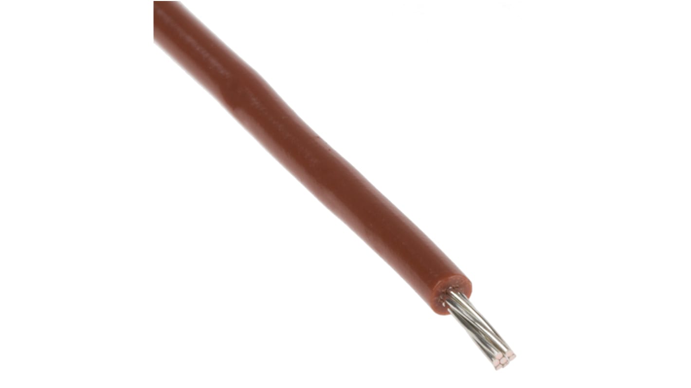 Fils de câblage Alpha Wire UL1007, Hook-up Wire PVC, 0.35 mm², Marron, 22 AWG, 30m, 300 V