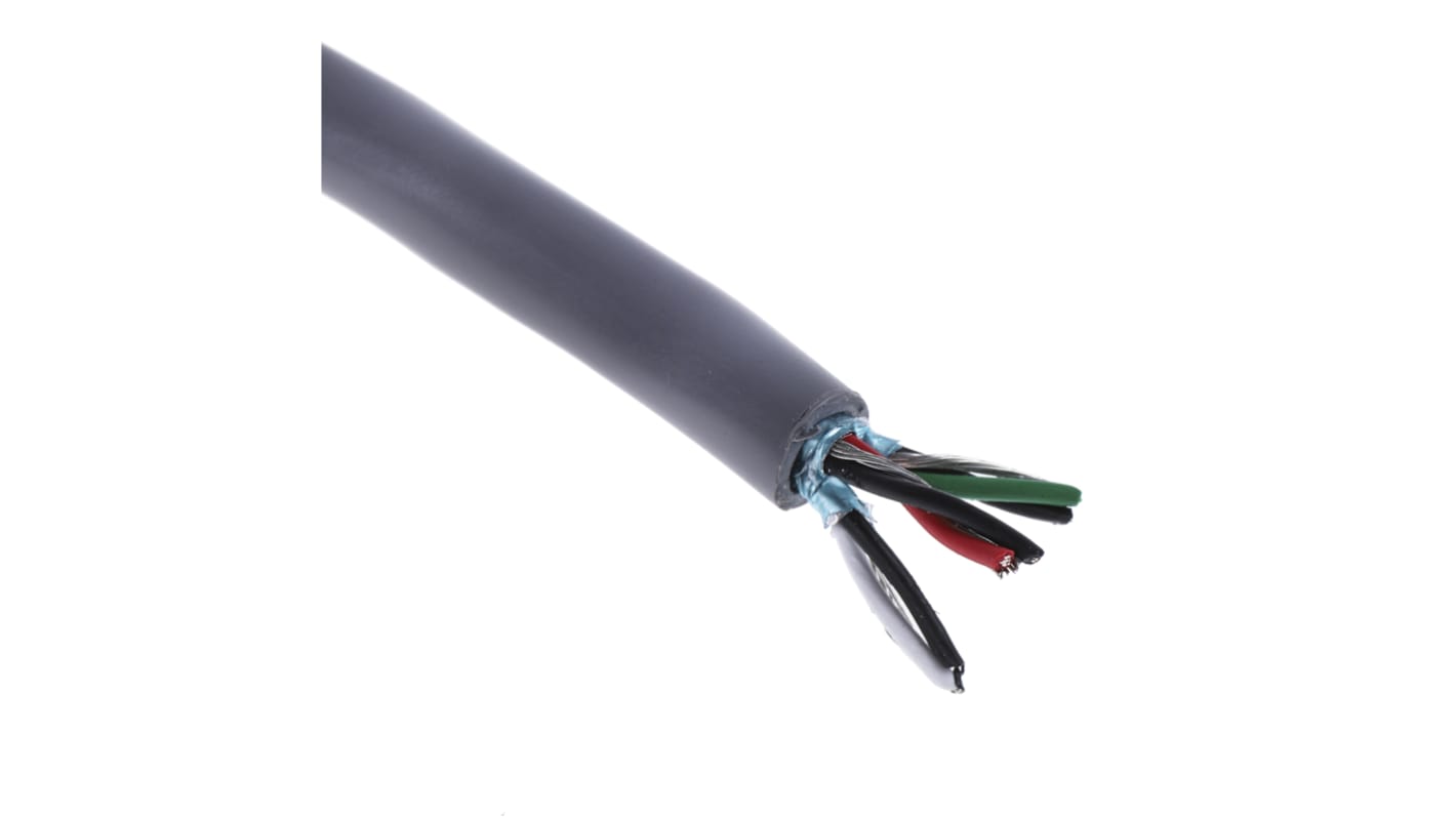 Cavo dati Alpha Wire Grigio, 3 coppie, 22 AWG, schermato, 300 V, Controllo