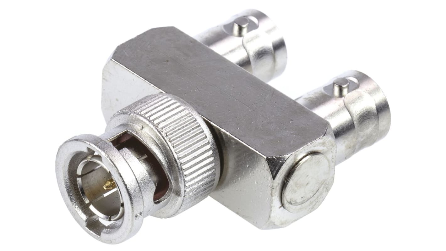 HF Adapter, BNC - BNC, 75Ω, Male - Weiblich, T-Abzweig, 4GHz