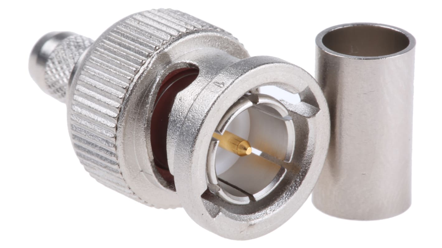 J01002A1261 Telegartner, Plug Cable Mount BNC Connector, 75Ω, Crimp