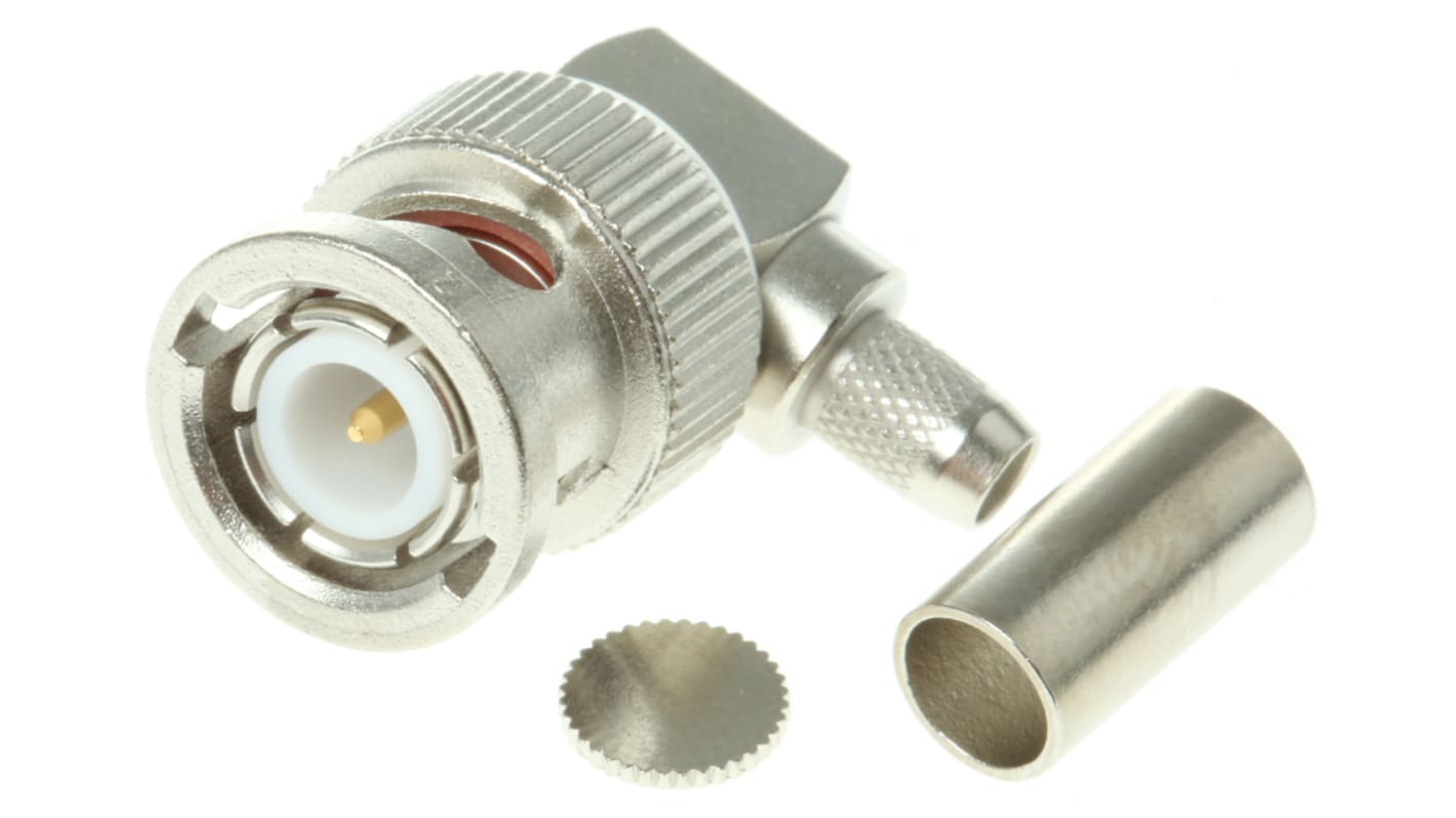 Telegartner Stecker Koaxialsteckverbinder BNC-Steckverbinder, Kabelmontage, Crimp-Anschluss, für RG58 C/U-Kabel, 50Ω, ,