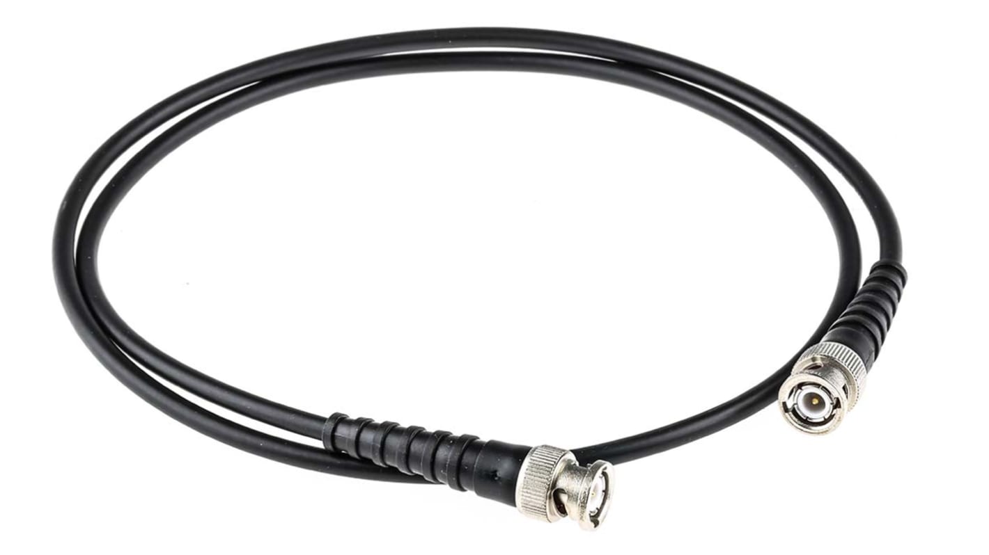 Koaxiální kabel RG58C/U, Černá Polyvinylchlorid PVC, A: BNC, vnější průměr: 14.6mm, B: BNC 1m Telegartner S koncovkou