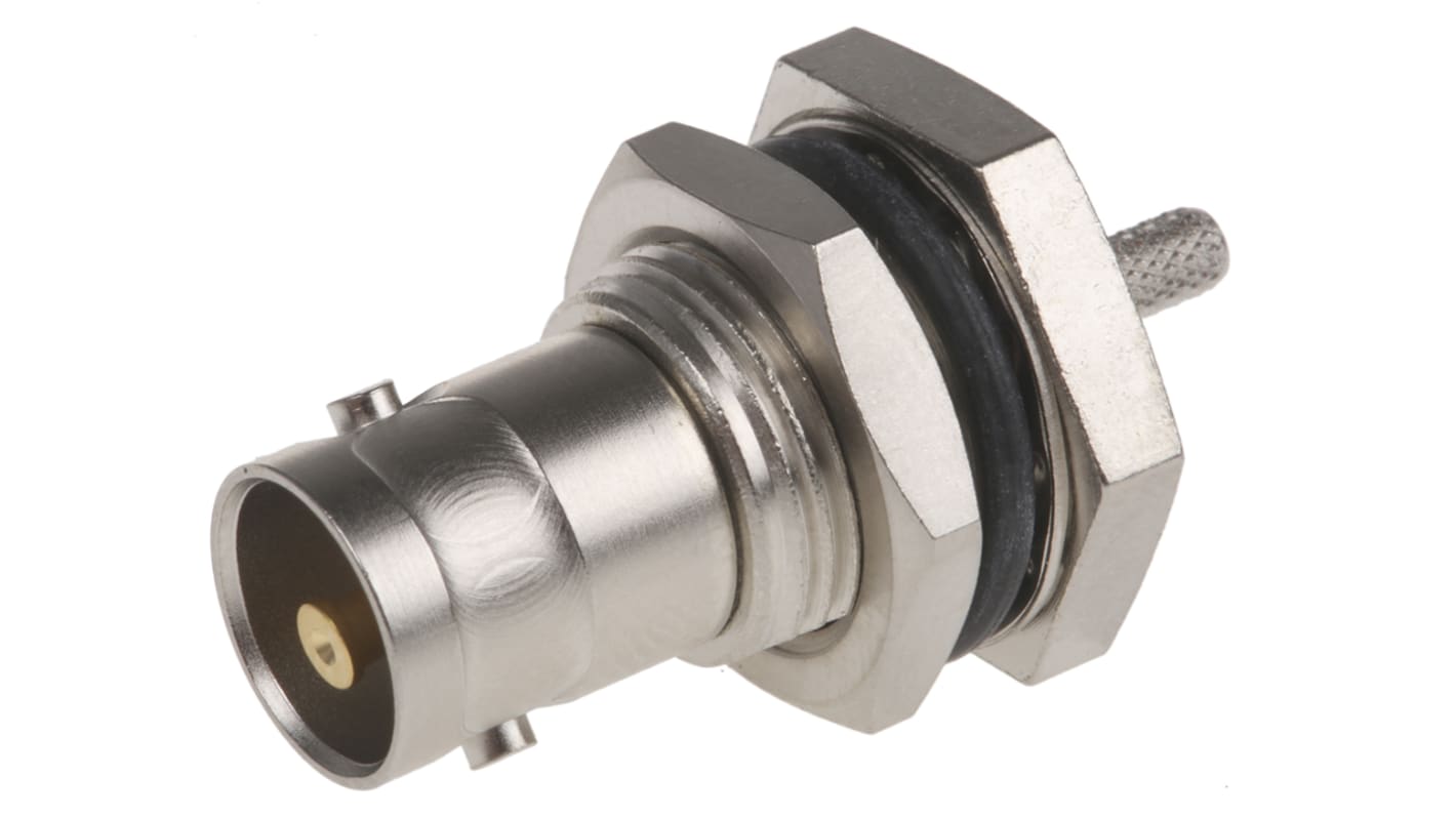 Telegartner, jack Panel Mount BNC Connector, 75Ω, Crimp Termination, Straight Body