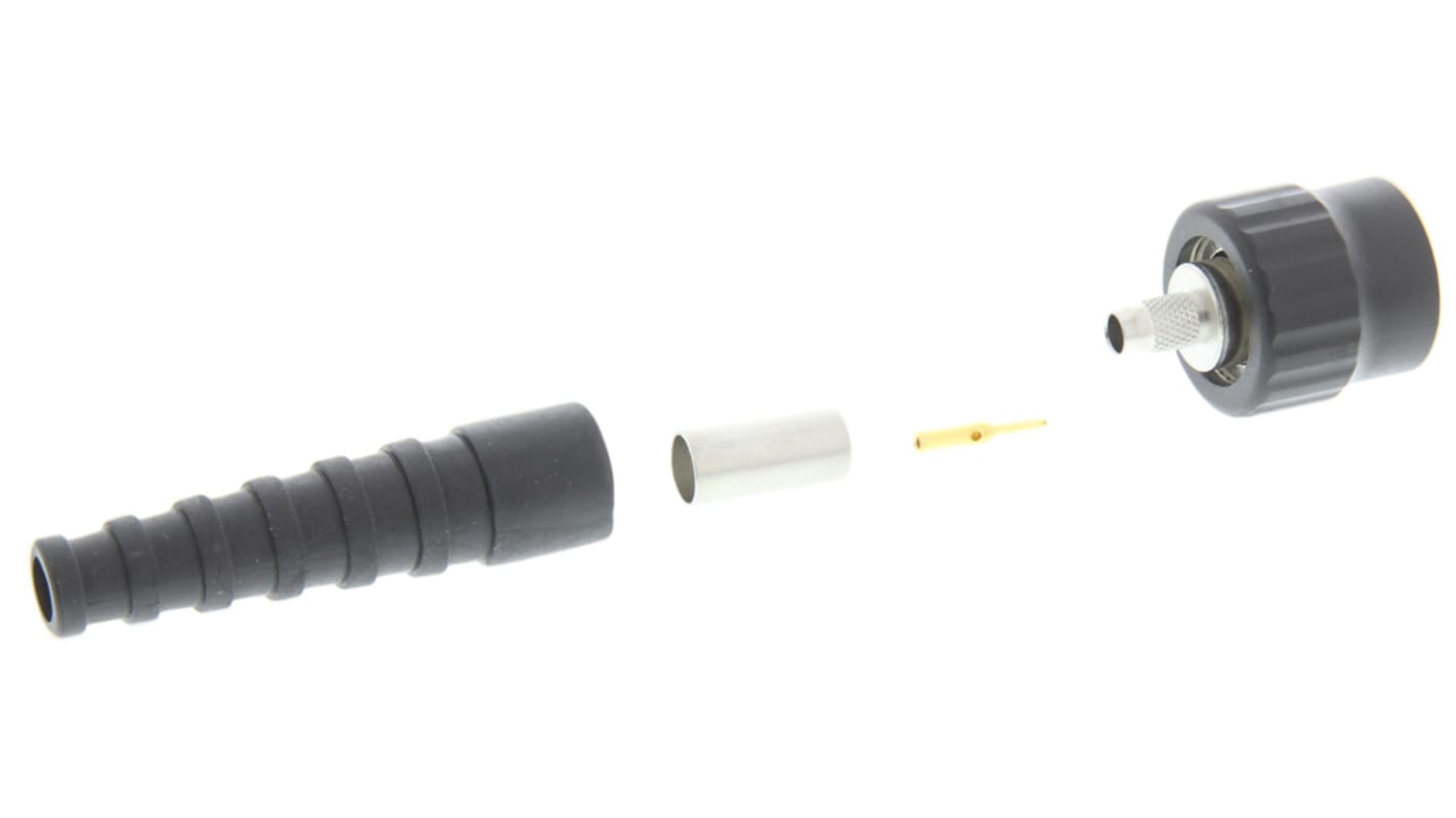 Telegartner Stecker Koaxialsteckverbinder BNC-Steckverbinder, Kabelmontage, Crimp-Anschluss, für RG58 C/U-Kabel, 50Ω, ,