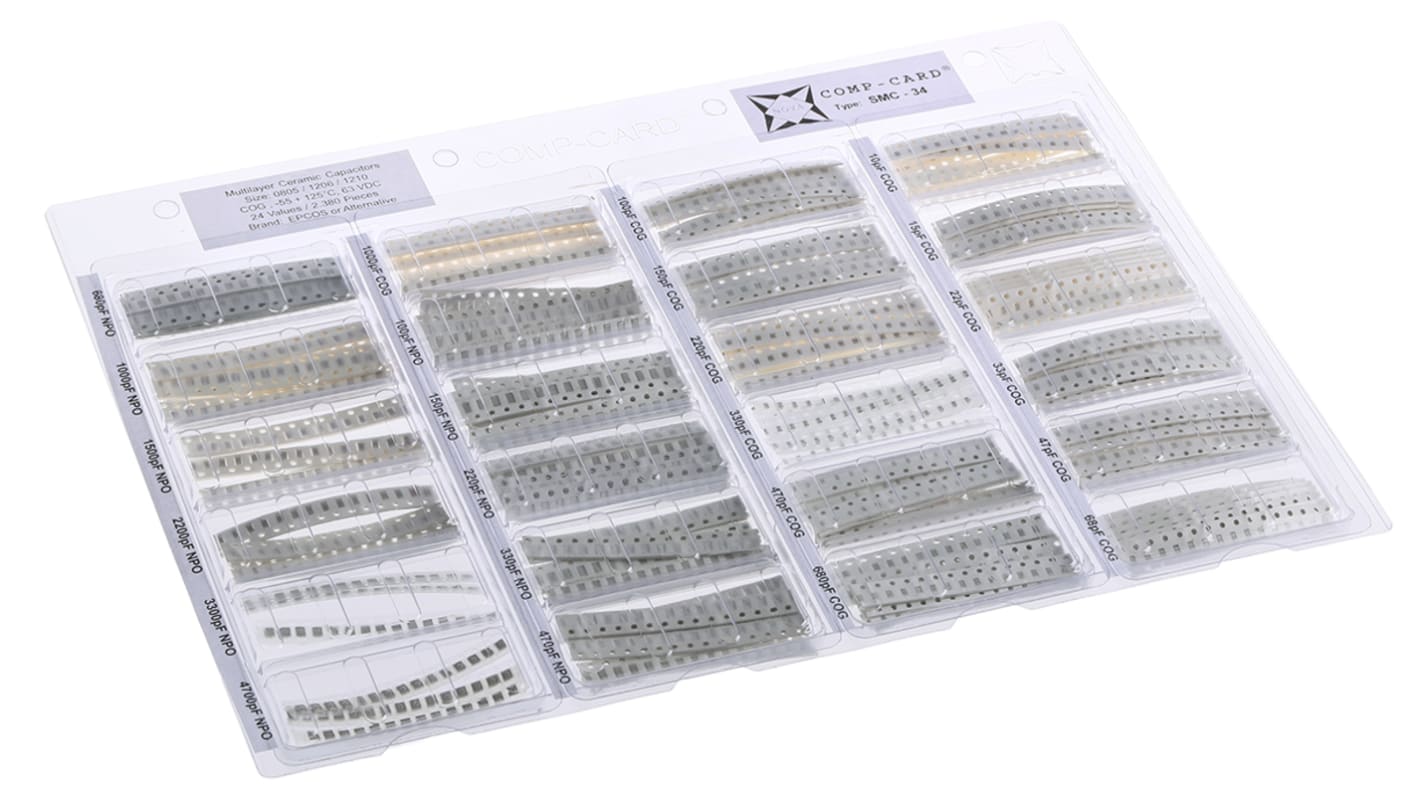 Nova, Surface Mount Ceramic Capacitor Kit 2280 pieces