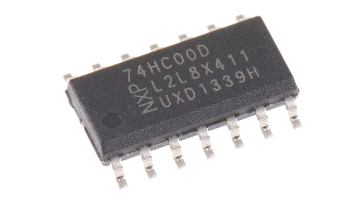 Logikai átjáró 74HC00D,652, 4 elemes NAND, HC, 5.2mA, 14-tüskés, SOIC 2 Nem