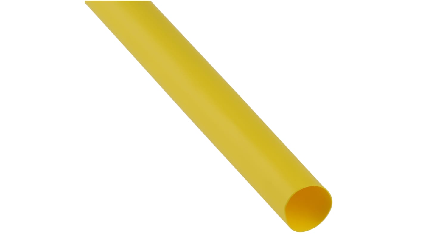 Gaine thermorétractable TE Connectivity, Dia. 12.7mm Jaune rétreint 2:1, 1.2m