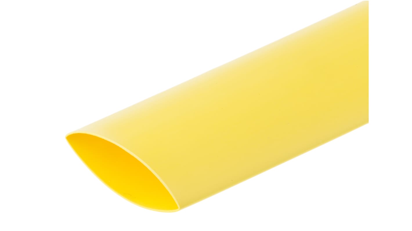 Tubo termorretráctil TE Connectivity de Poliolefina Amarillo, contracción 2:1, Ø 19mm, long. 1.2m