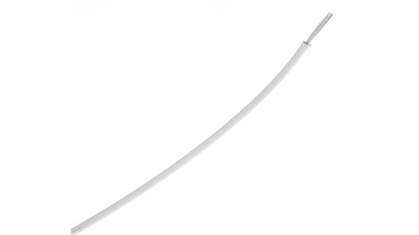 TE Connectivity Kapcsolóhuzal M22759/32-16-9, keresztmetszet területe: 1,3 mm², részei: 19 / 29 AWG, Fehér burkolat,