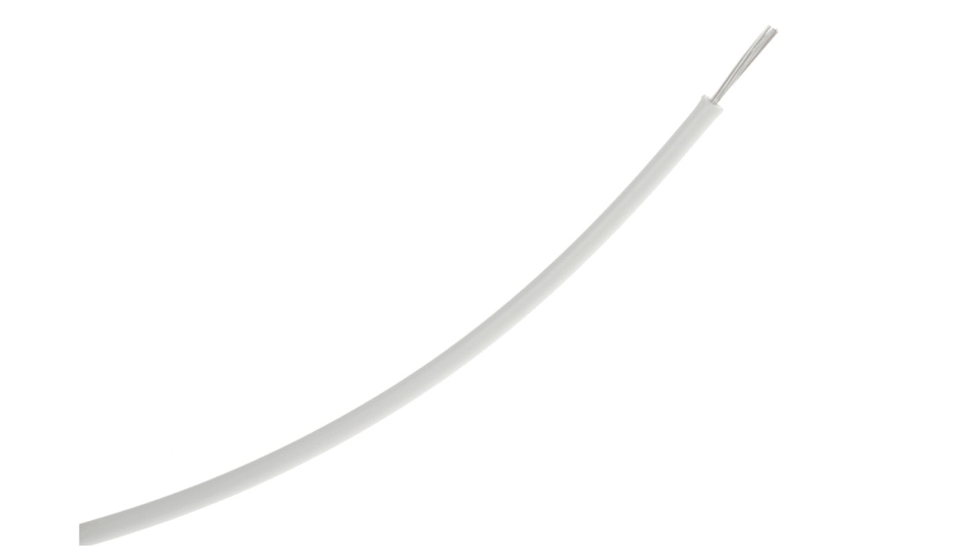 Fils de câblage TE Connectivity, M81044, 3,31 mm², Blanc, 12 AWG, 100m, 600 V c.a.