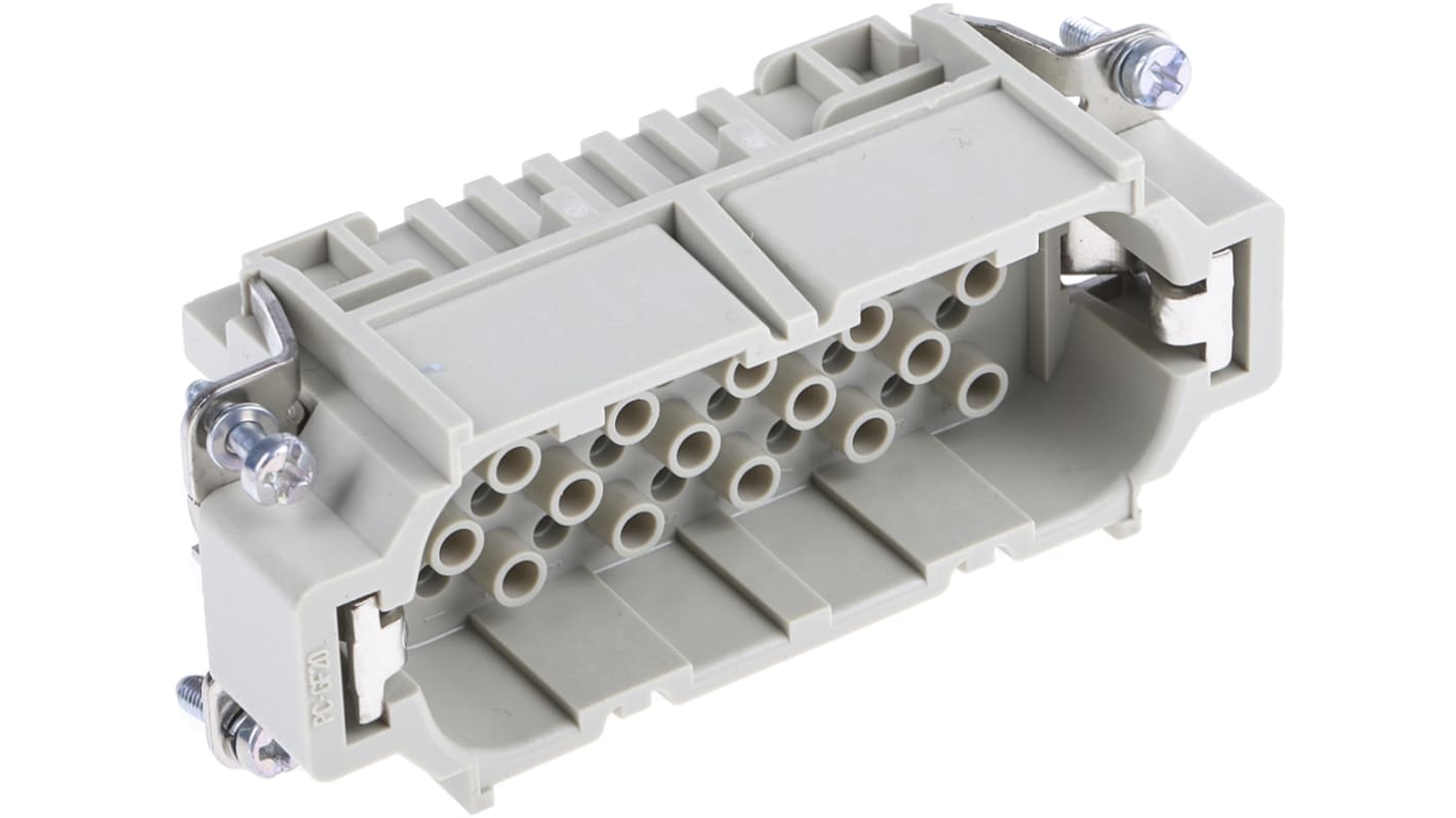 HARTING Heavy Duty Power Connector Insert, 10A, Male, Han D Series, 41 Contacts