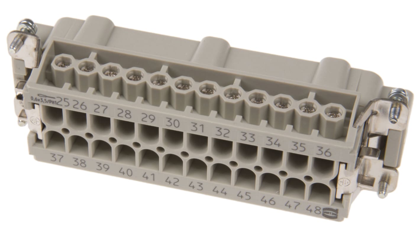 HARTING Han E Industrie-Steckverbinder Kontakteinsatz, 48-polig 16A Stecker