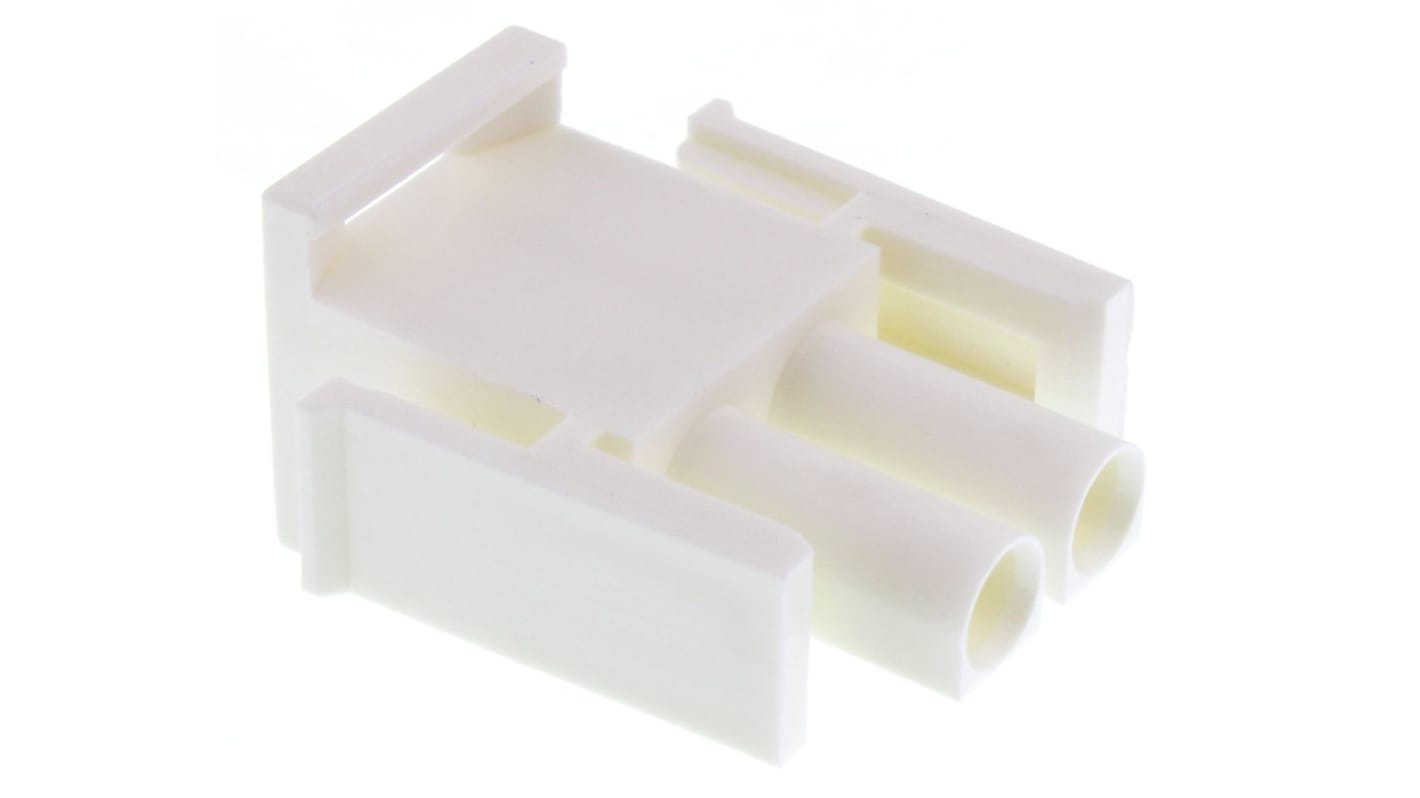 TE Connectivity, Universal MATE-N-LOK Male Connector Housing, 6.35mm Pitch, 2 Way, 1 Row