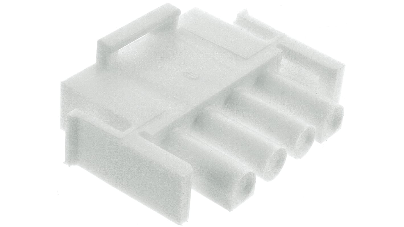 TE Connectivity, Universal MATE-N-LOK Male Connector Housing, 6.35mm Pitch, 4 Way, 1 Row