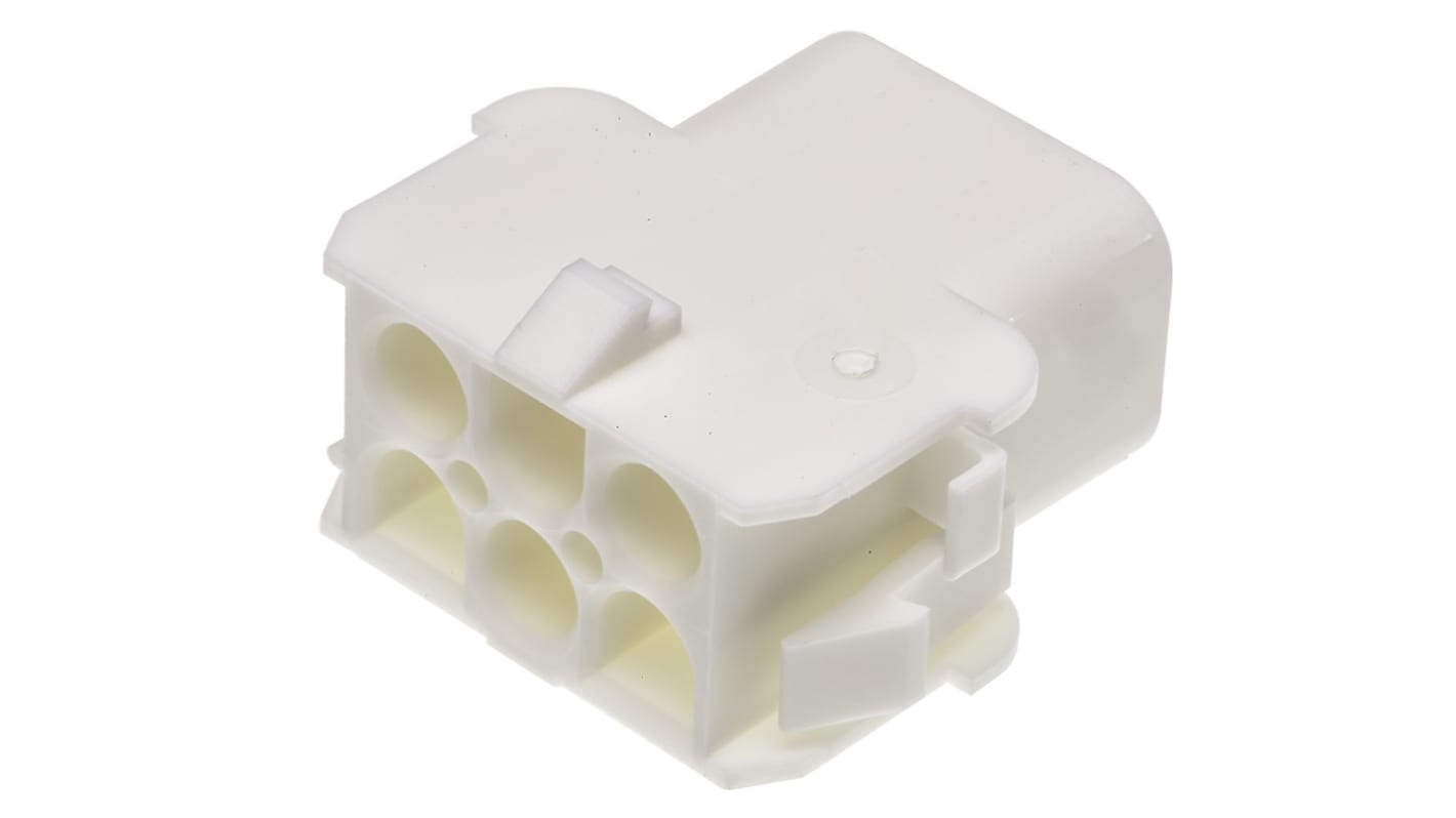 Boitier de connecteur Femelle, 6 contacts sur 2 rangs, pas 6.35mm, Droit, Montage sur câble, série Universal MATE-N-LOK