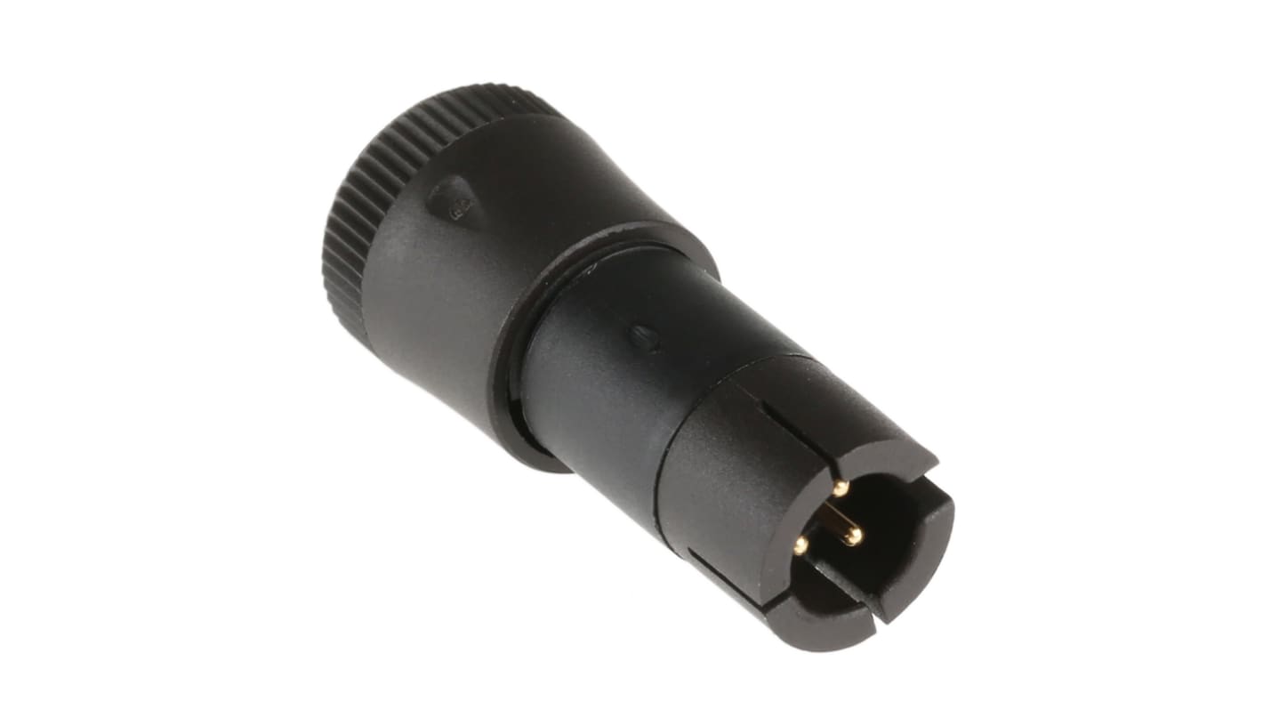 binder Circular Connector, 3 Contacts, Cable Mount, Subminiature Connector, Plug, Male, IP40, 719 Series