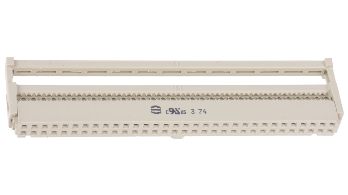 Conector IDC hembra Harting serie SEK-18 de 64 vías, paso 2.54mm, 2 filas, Montaje de Cable