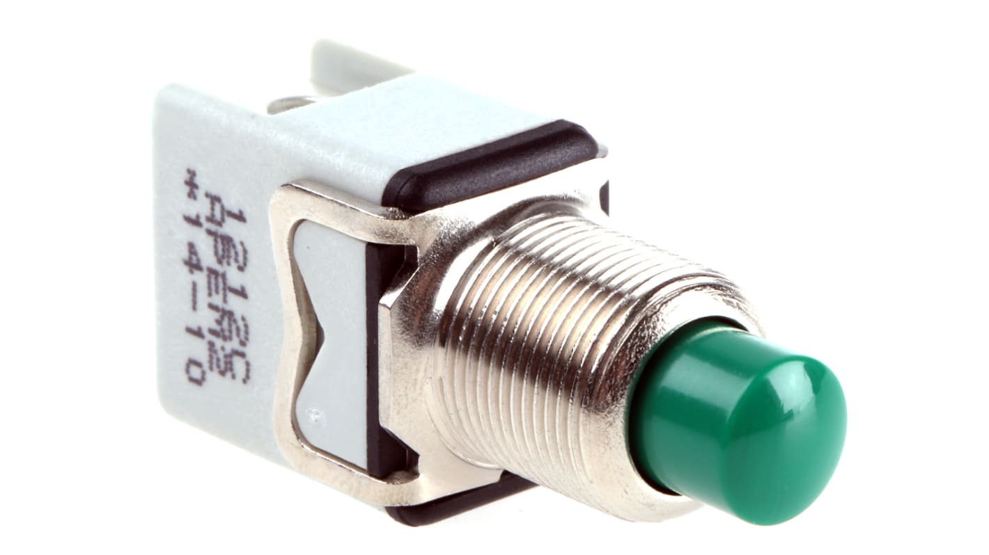 APEM Push Button Switch, Momentary, Panel Mount, 12.2mm Cutout, SPST, 250V ac