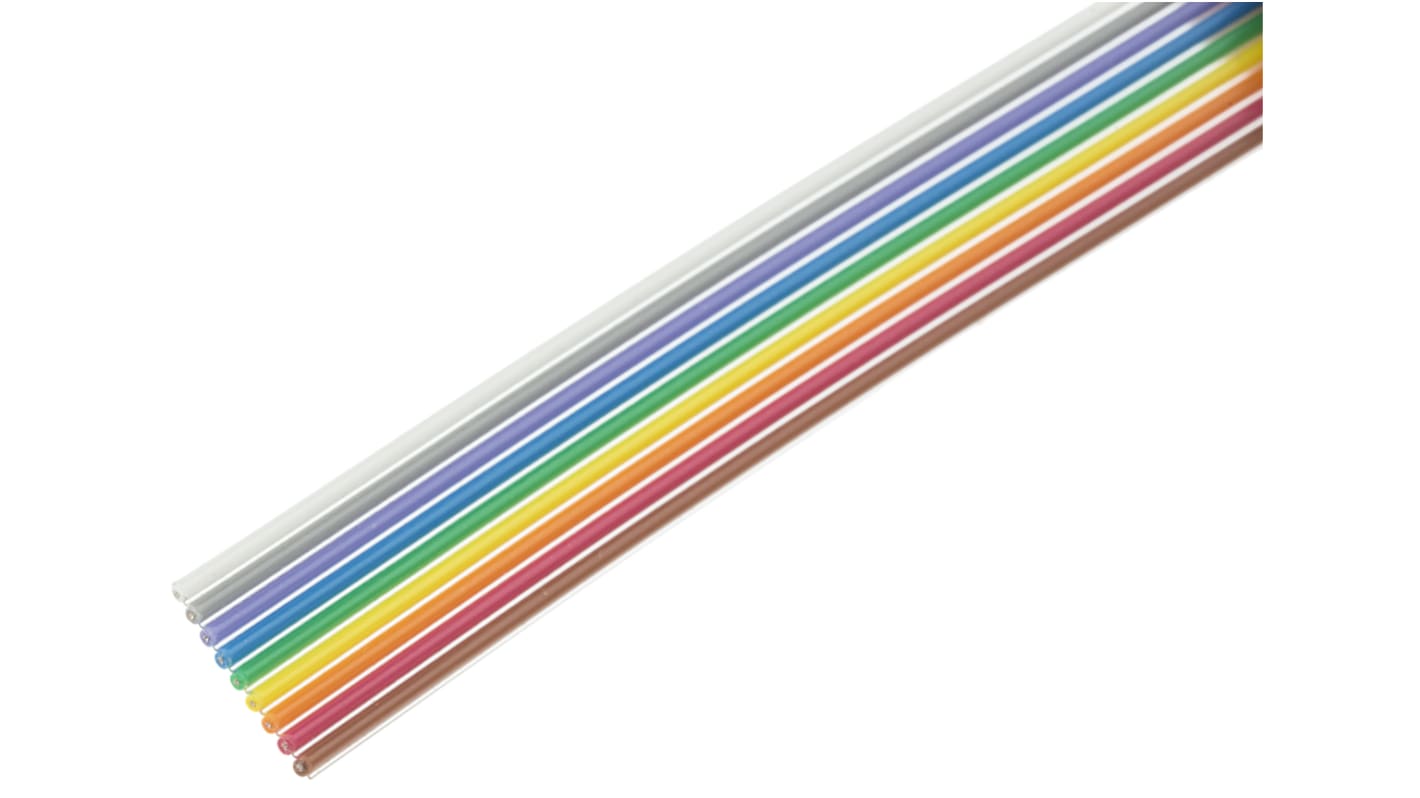 3M 3302 Series Flat Ribbon Cable, 9-Way, 1.27mm Pitch, 30m Length