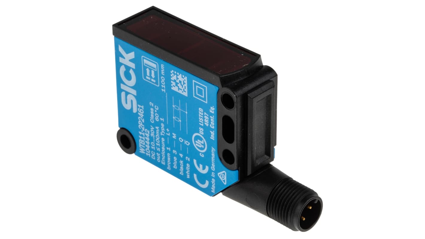 Sick Background Suppression Photoelectric Sensor, Block Sensor, 30 mm → 1.1 m Detection Range