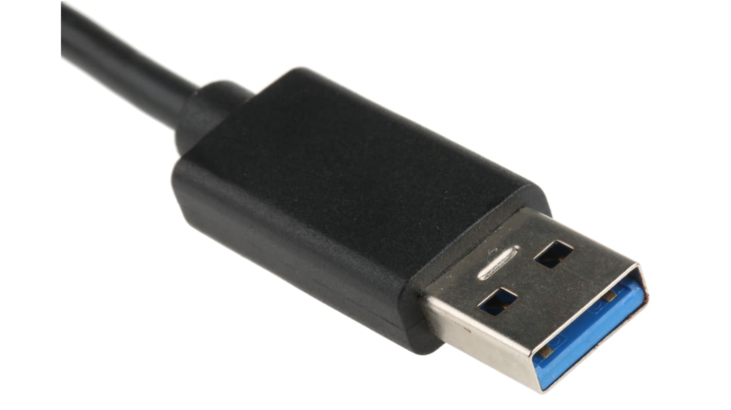 Cable USB 3.1 Roline, con A. USB A Macho, con B. USB C Macho, long. 500mm, color Negro