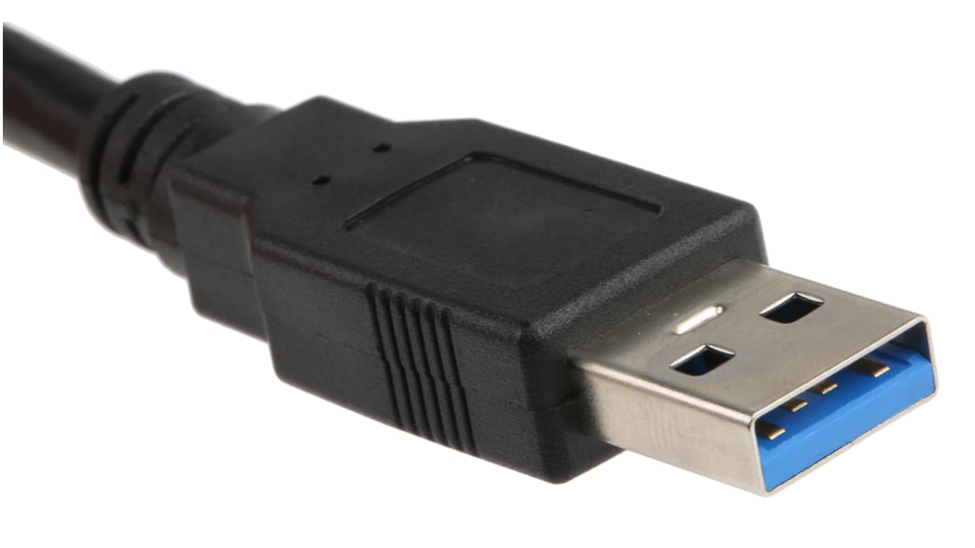 Cable USB 3.0 Roline GT11A200, con A. USB A Macho, con B. USB A Hembra, long. 1.8m, color Negro