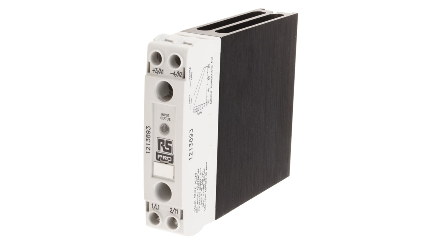 RS PRO Solid State Relay, 30 A Load, DIN Rail Mount, 530 V rms Load, 280 V ac Control RS