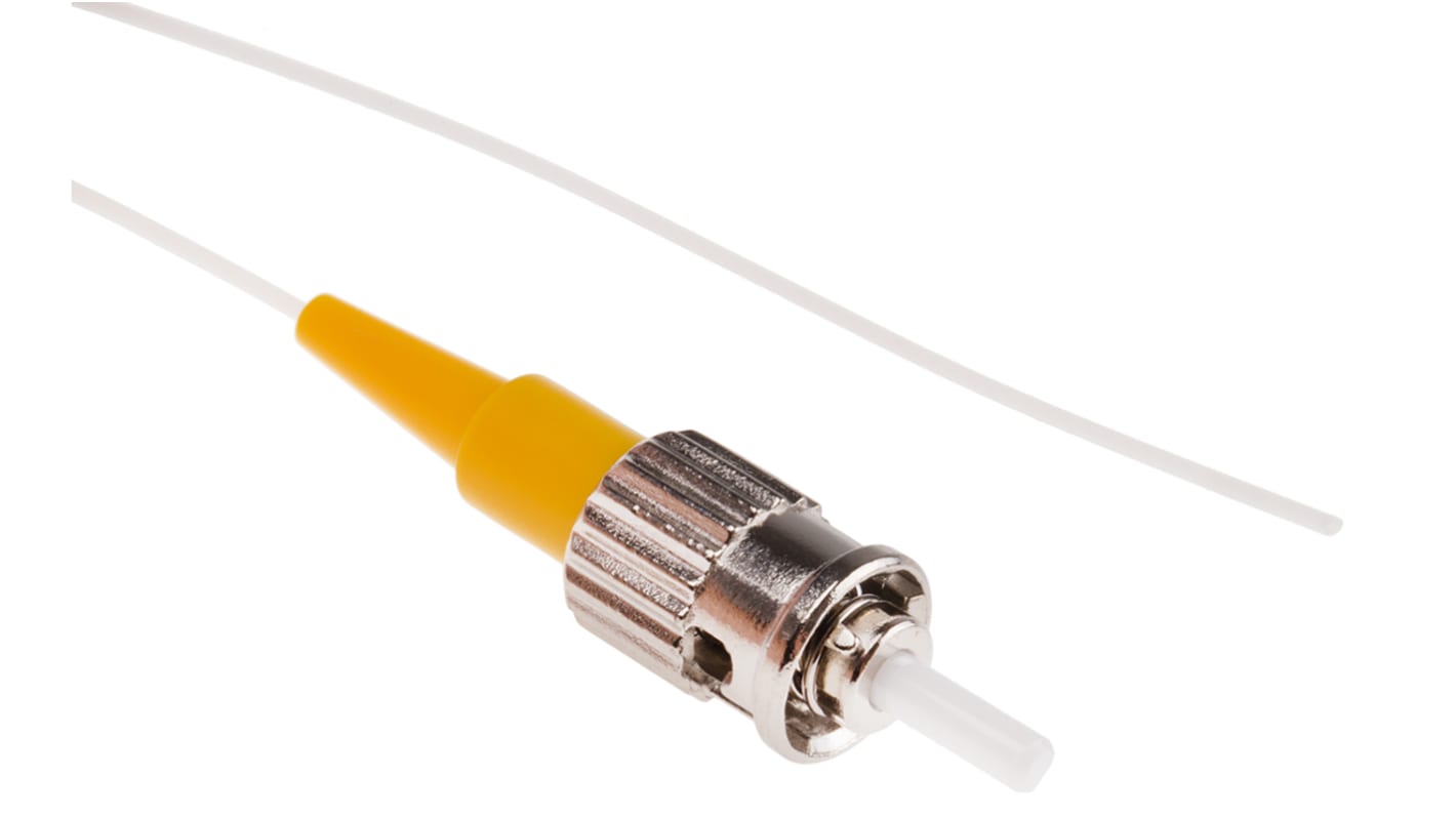 RS PRO ST to Unterminated Simplex Single Mode OS1, OS2 Fibre Optic Cable, 900μm, 1m