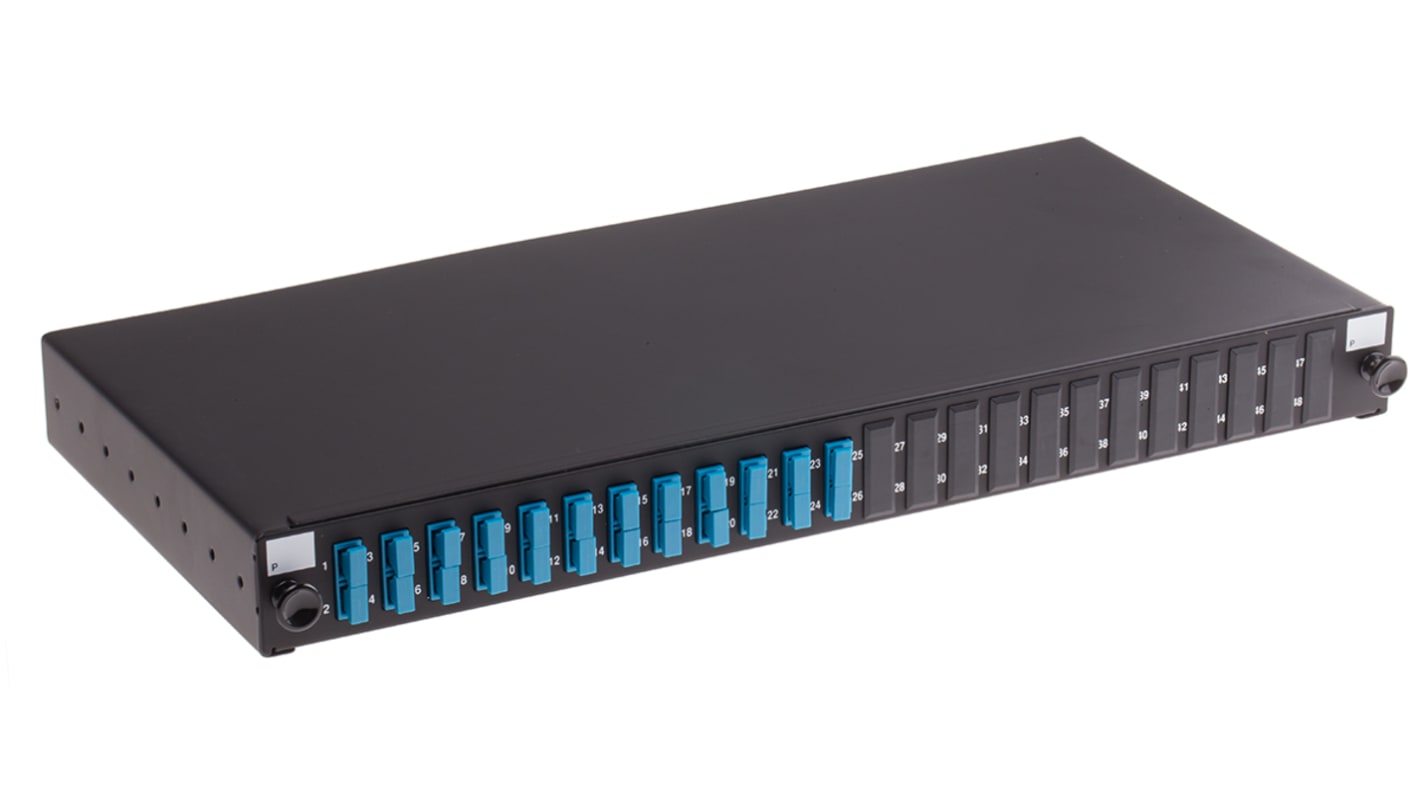 RS PRO Single Mode Duplex Fibre Optic Patch Panel With 12 Ports Populated, 1U