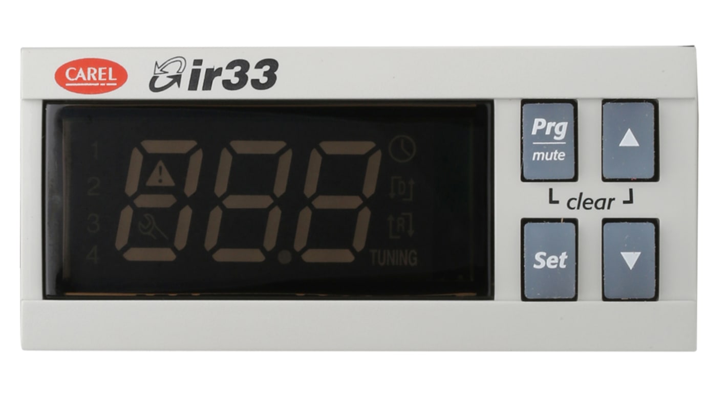 IR33B7LR20 Carel IR33 Panel Mount PID Temperature Controller, 76.2 x