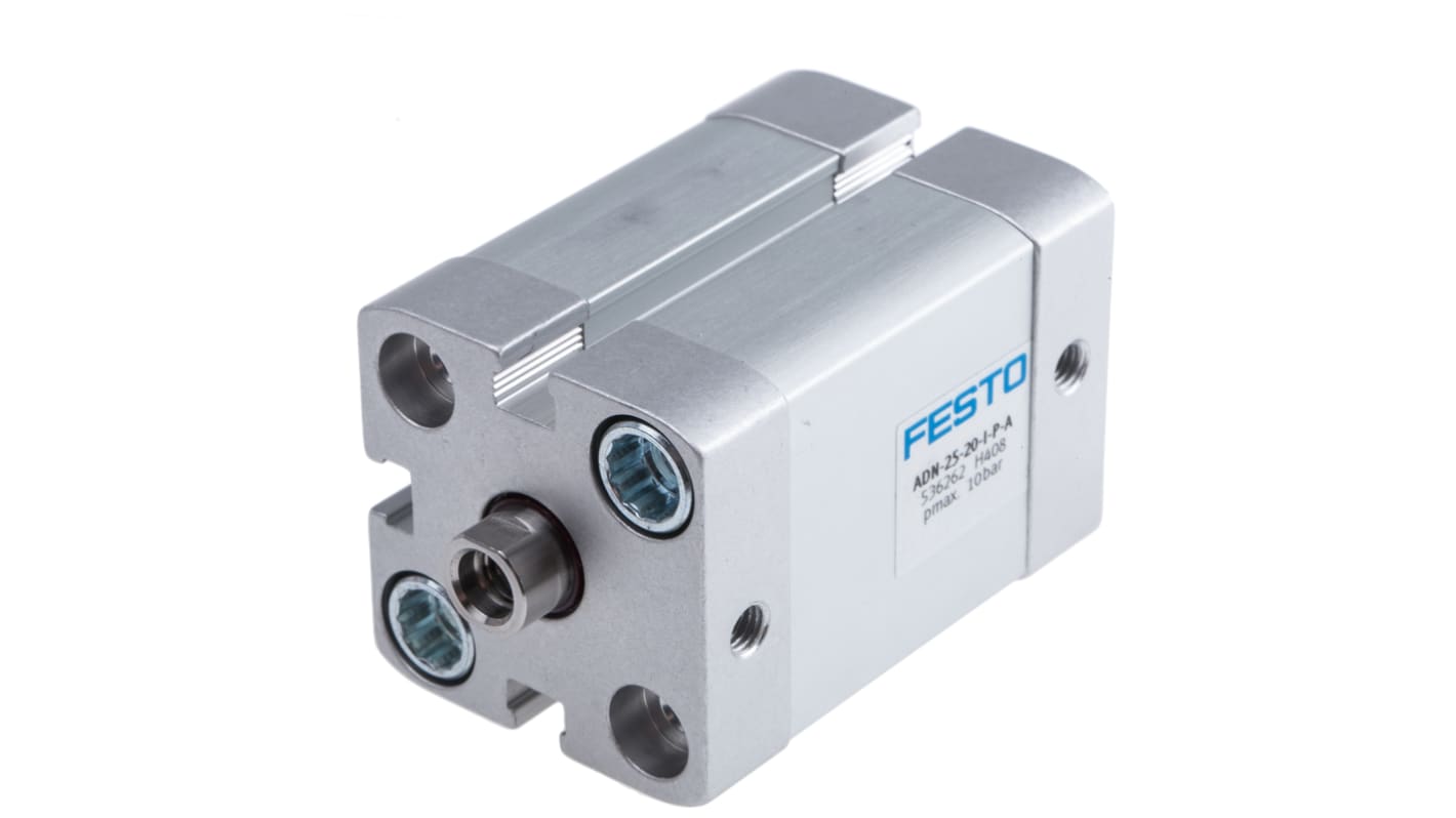 Cilindro pneumatico Festo ADN 536262, Doppio effetto, foro da 25mm, corsa 20mm, M5, 10 bar max