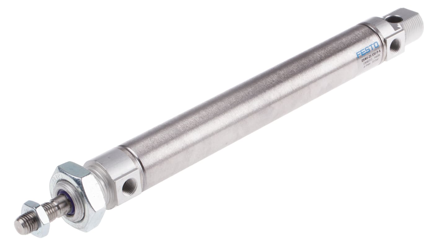 Festo Pneumatic Cylinder - 1908311, 25mm Bore, 150mm Stroke, DSNU Series, Double Acting