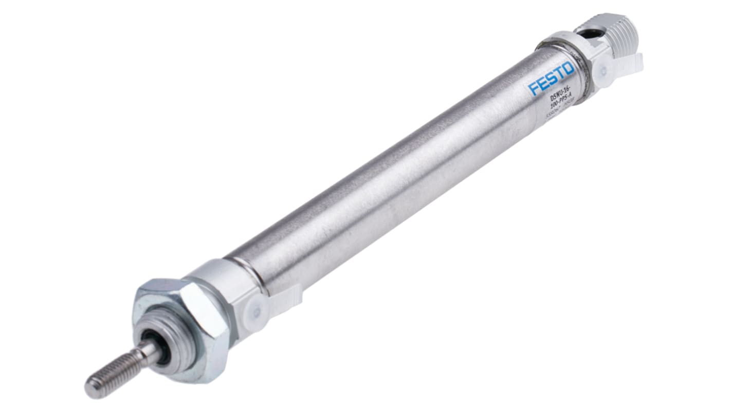 Festo Pneumatic Cylinder - 559267, 16mm Bore, 100mm Stroke, DSNU Series, Double Acting