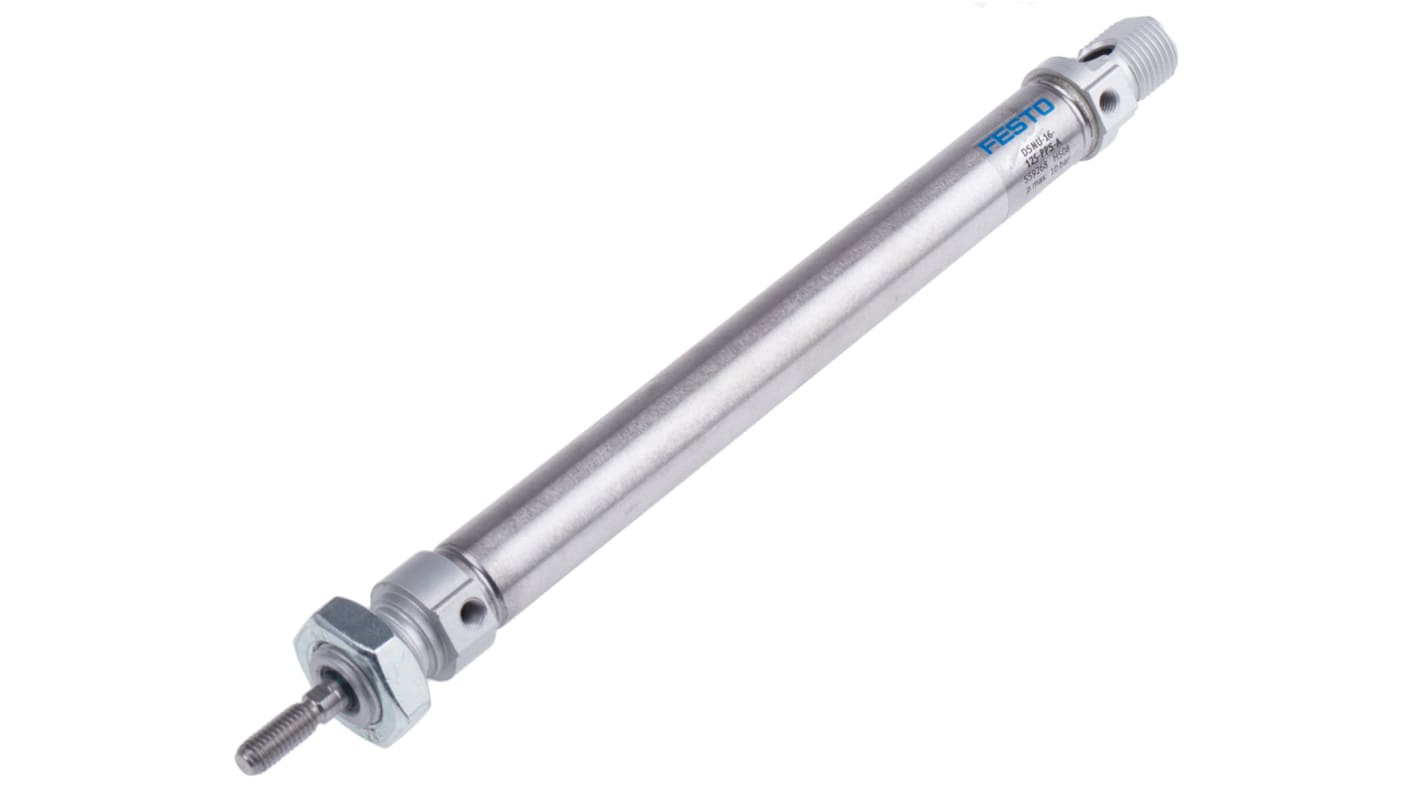 Festo Pneumatic Cylinder - 559268, 16mm Bore, 125mm Stroke, DSNU Series, Double Acting