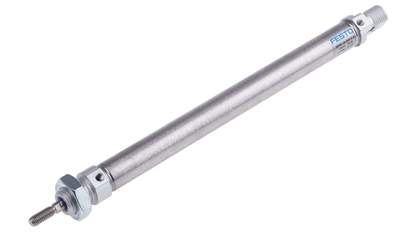 Festo Pneumatic Cylinder - 19205, 16mm Bore, 160mm Stroke, DSNU Series, Double Acting