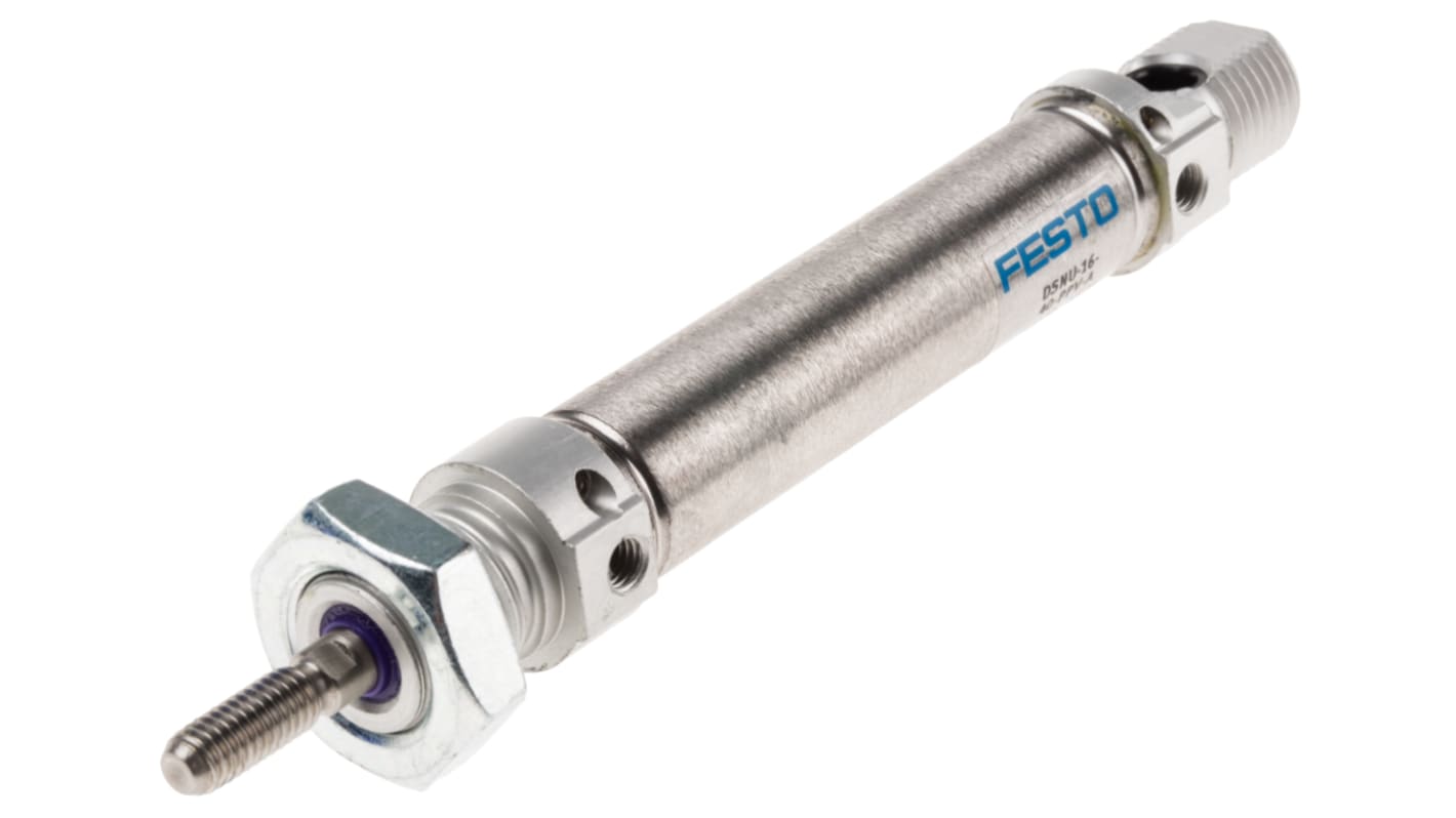 Festo Pneumatic Piston Rod Cylinder - 19229, 16mm Bore, 40mm Stroke, DSNU Series, Double Acting