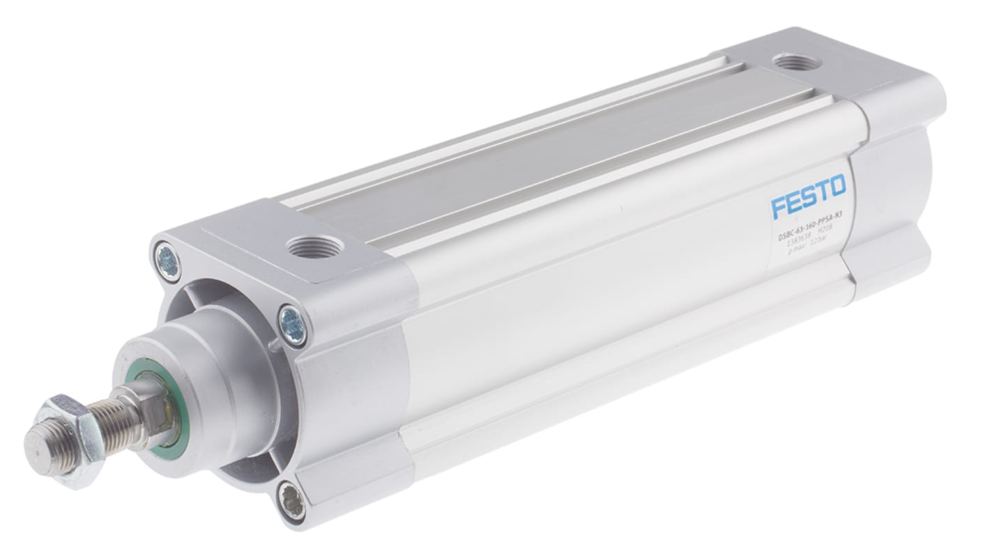 Festo Pneumatic Piston Rod Cylinder - 1383638, 63mm Bore, 160mm Stroke, DSBC Series, Double Acting