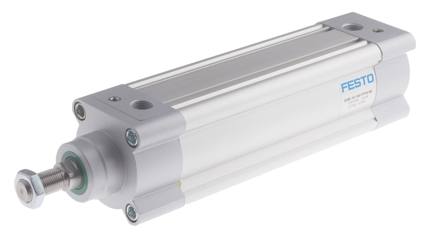 Festo Pneumatic Piston Rod Cylinder - 1383584, 63mm Bore, 160mm Stroke, DSBC Series, Double Acting