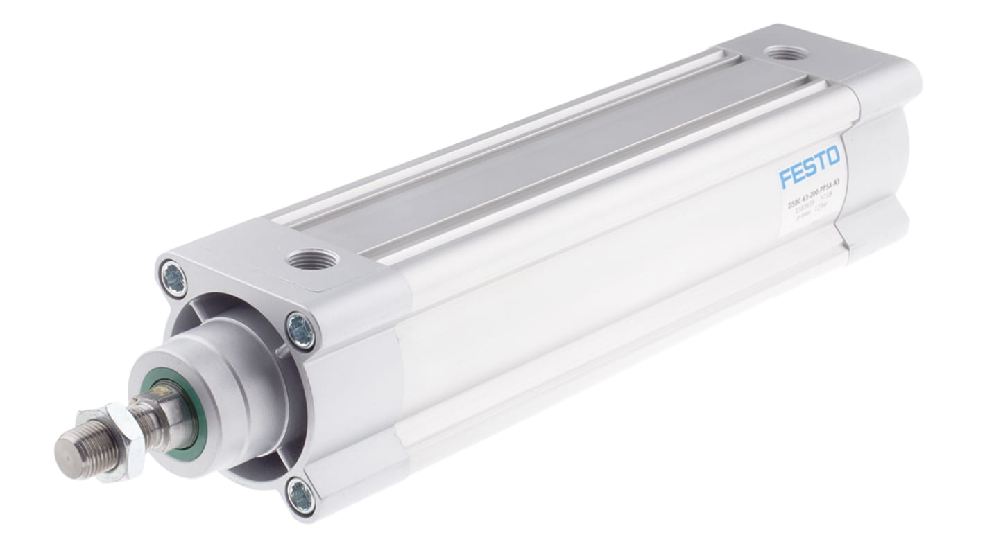 Dugattyúrudas pneumatikus munkahenger Dupla művelet, 393.1 x 75 x 75mm Festo DSBC-63-200-PPSA-N3 Férfi G 3/8